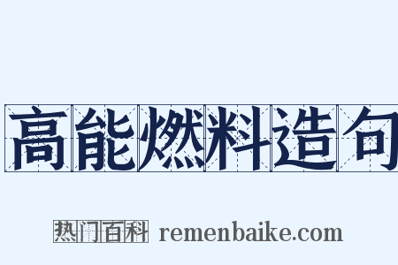 高能燃料造句是什么意思的图片